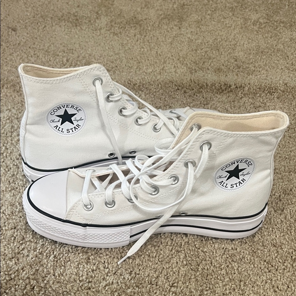 Converse All Star White Canvas High-Tops